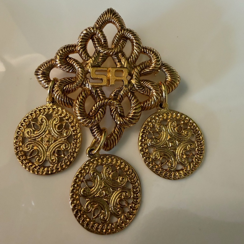 Sonia Rykiel Vintage Coin Brooch
